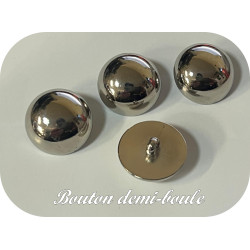 Boutons Demi-Boule Argentés 22 mm : L'Élégance en Couture et Décoration