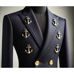 Bouton Doré Ancre Marin En Taille 18 mm A Coudre : Élégance Marine