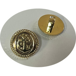 Bouton Doré Ancre Marin En Taille 18 mm A Coudre : Élégance Marine