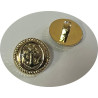 Bouton Doré Ancre Marin En Taille 18 mm A Coudre : Élégance Marine