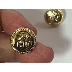 Bouton Doré Ancre Marin En Taille 18 mm A Coudre : Élégance Marine