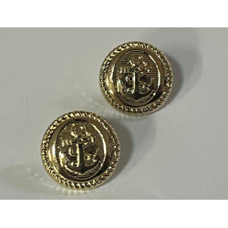 Bouton Doré Ancre Marin En Taille 18 mm A Coudre : Élégance Marine