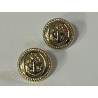 Bouton Doré Ancre Marin En Taille 18 mm A Coudre : Élégance Marine