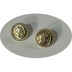 Bouton Doré Ancre Marin En Taille 18 mm A Coudre : Élégance Marine