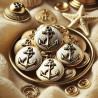 Bouton Doré Ancre Marin En Taille 18 mm A Coudre : Élégance Marine