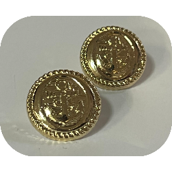 Bouton Doré Ancre Marin En Taille 18 mm A Coudre : Élégance Marine