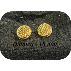 Bouton Doré Brillant Style Chanel Couture Diamètre 18 mm.