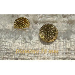 Bouton Doré Brillant Style Chanel Couture Diamètre 18 mm.