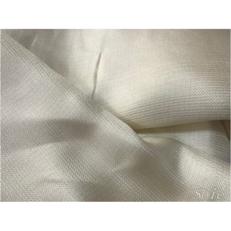 Twill de Soie en ivoire Haute Couture Au Mètre.