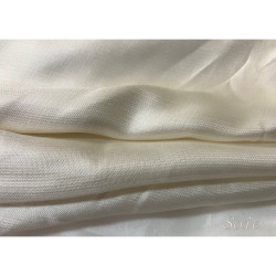 Twill de Soie en ivoire Haute Couture Au Mètre.