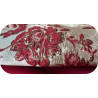 Tissu Brocart Floral Rouge Bordeaux et Doré - Élégance et Luxe pour Haute Couture et Décoration