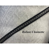 Ruban Décoratif Noir avec Chaînette - Accessoire Haute Couture