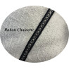 Ruban Décoratif Noir avec Chaînette - Accessoire Haute Couture