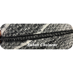 Ruban Décoratif Noir avec Chaînette - Accessoire Haute Couture