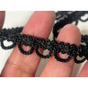 Galon de Bride en Rayonne Noir – Élégance et Finesse pour la Couture et la Customisation