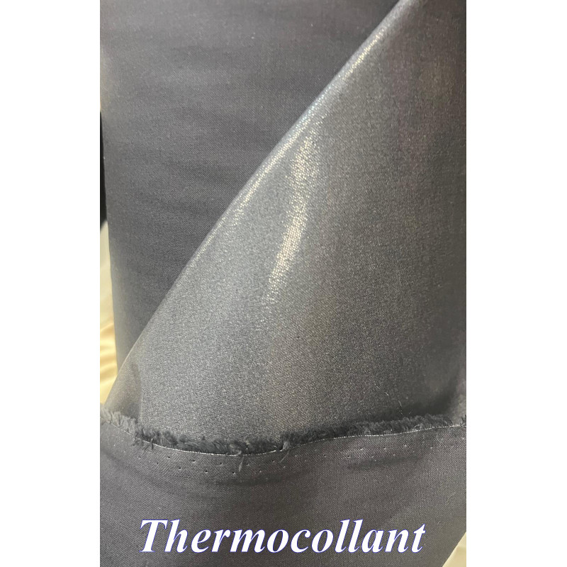 Tissu Thermocollant Noir – Renforcement et Maintien Idéal pour la Couture.