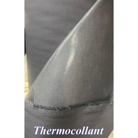 Tissu Thermocollant Noir – Renforcement et Maintien Idéal pour la Couture.