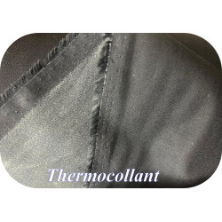 Tissu Thermocollant Noir – Renforcement et Maintien Idéal pour la Couture.