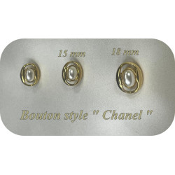 Bouton style Chanel doré avec perle – Élégance et raffinement pour vos créations couture