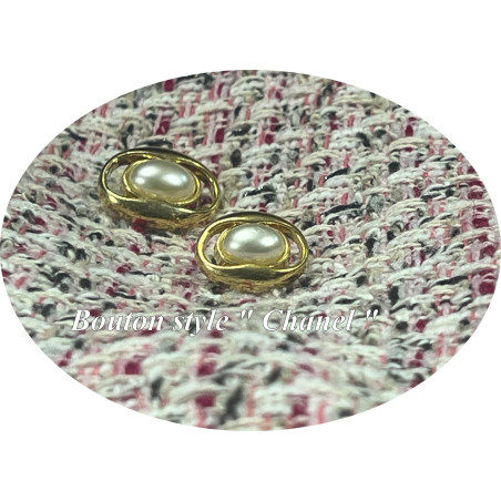 Bouton style Chanel doré avec perle – Élégance et raffinement pour vos créations couture