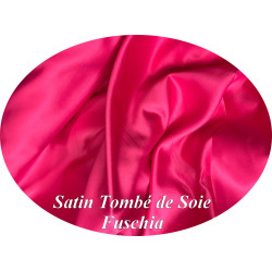 Satin Fuschia Tombé de Soie Au Mètre - Touché Soie, Fluide et Facile à Coudre