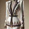 Galon Prestige Style " Chanel " - Élégance Haute Couture Noir, Blanc & Doré" .