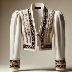 Galon Prestige Style " Chanel " - Élégance Haute Couture Noir, Blanc & Doré" .