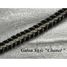 Galon Style " Chanel " Haute Couture – 14 mm avec Fil Doré - Élégance Haute Couture Noir, Blanc & Doré" .