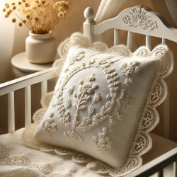 Broderie anglaise 100 % coton – 3 cm – motif œillet bronze - Broderie anglaise pas chère et en gros