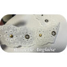 Broderie anglaise 100 % coton – 3 cm – motif œillet bronze