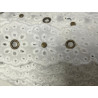 Broderie anglaise 100 % coton – 3 cm – motif œillet bronze - Broderie anglaise pas chère et en gros