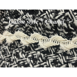Galon Style "Chanel" Au Mètre  Ivoire Au Mètre Couture