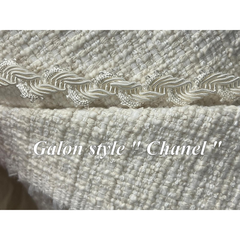 Galon Style "Chanel" Au Mètre  Ivoire Au Mètre Couture