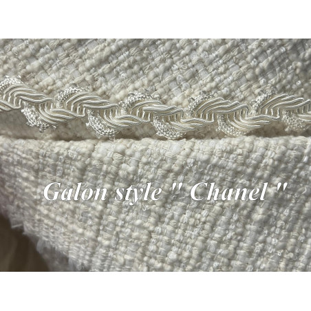 Galon Style "Chanel" Au Mètre  Ivoire Au Mètre Couture