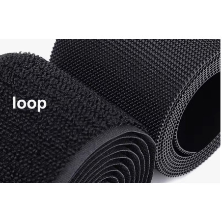 Velcro Scratch auto Agrippant en 100 mm Noir - 10 cm, bande Scratch en 10 cm à coudre.