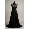 Col Brodé de Soirée – Strass & Perles sur Tulle Noir.