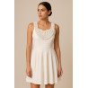 Col Plastron Blanc en Crochet & Perles – Style Mariée ou Élégance Chic
