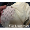 Tissu Filet Lycra Ivoire - Grande Largeur | Extensible & Ajouré