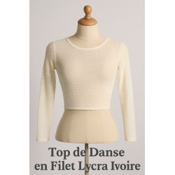 Tissu Filet Lycra Ivoire - Grande Largeur | Extensible & Ajouré