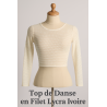 Tissu Filet Lycra Ivoire - Grande Largeur | Extensible & Ajouré