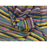 🧶  Tissu Maille Fantaisie Style Crochet "City Colors" – Élégance urbaine en maille ajourée