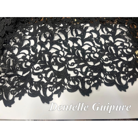 🖤 Tissu Dentelle Guipure Noire – Raffinement & Qualité Premium