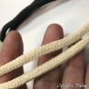 Cordon Coton En 7 mm Ecru Tressé Au Mètre