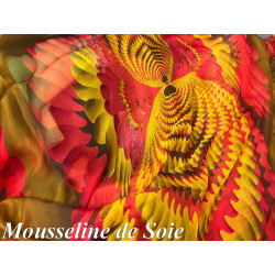 Tissu Mousseline De Soie Imprimé Au Mètre Couture