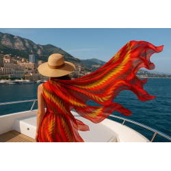 Tissu Mousseline De Soie Imprimé Au Mètre Couture