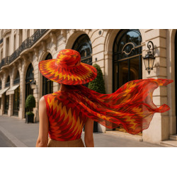 Tissu Mousseline De Soie Imprimé Au Mètre Couture