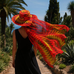 Tissu Mousseline De Soie Imprimé Au Mètre Couture