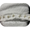 🧵 Galon Style "Chanel" avec Perles Nacrées – Blanc