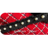 Galon Style Chanel avec Perles Nacrées – Ruban Noir Frangé 30 mm – Vente au Mètre