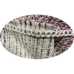 Galon Style " Chanel " Ajouré Ivoire – Tresse Fantaisie Éclat Satiné – Vente au Mètre